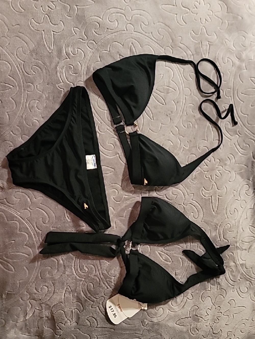 Swim Suit Set. 2 Triangle Tops & One Bottom